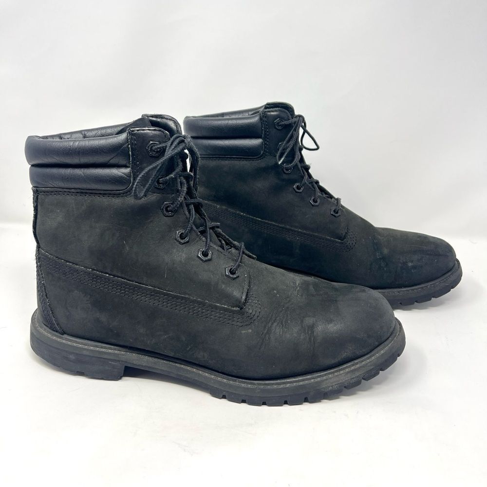 Timberland Women's Linden Woods 6-Inch Waterproof Boots in Black Nubuck Size 11